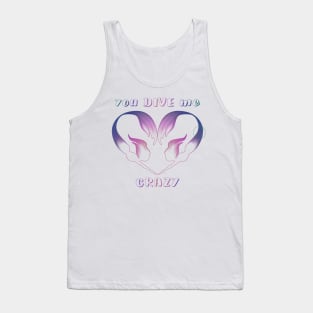 Mermaid you DIVE me crazy colorful transparency Tank Top